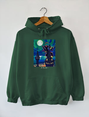 COLOUR EDITION UNISEX HOODIE / PKM - TO THE MOON (GREEN)