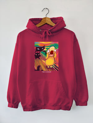 COLOUR EDITION UNISEX HOODIE / PKM - THE SCREAM (RED, PINK)